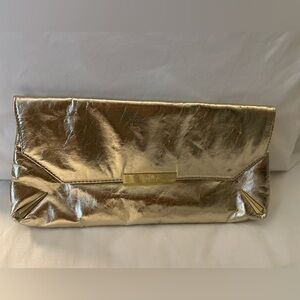 Thierry Mugler Metallic Gold Clutch